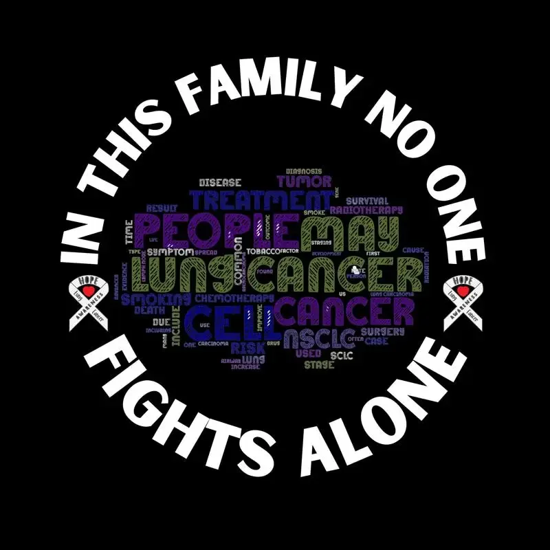 In this family no one fights alone lung cancer awarness png svg jpg files T shirt