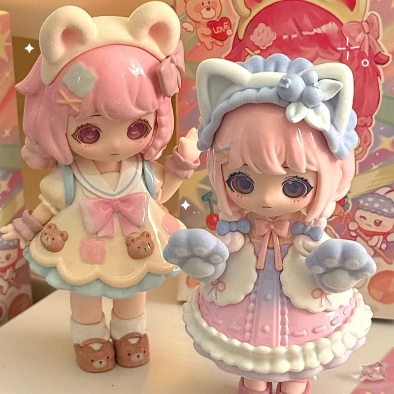 ليرورو مرحبا بكم في بيت الحلوى العصرية البلاستيكية صندوق أعمى اللعب لطيف التماثيل منضدية الحلي هدايا للأطفال والجامعات