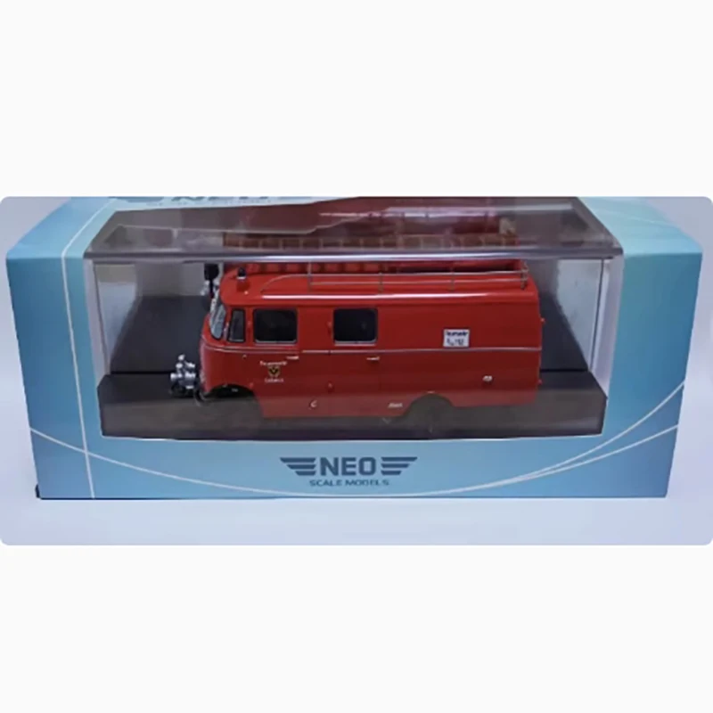 Neo escala 1:43 escada de combate a incêndios liga caminhão de bombeiros modelo l319 feuerwehr simulação acabamento decoração presente coleção clássica