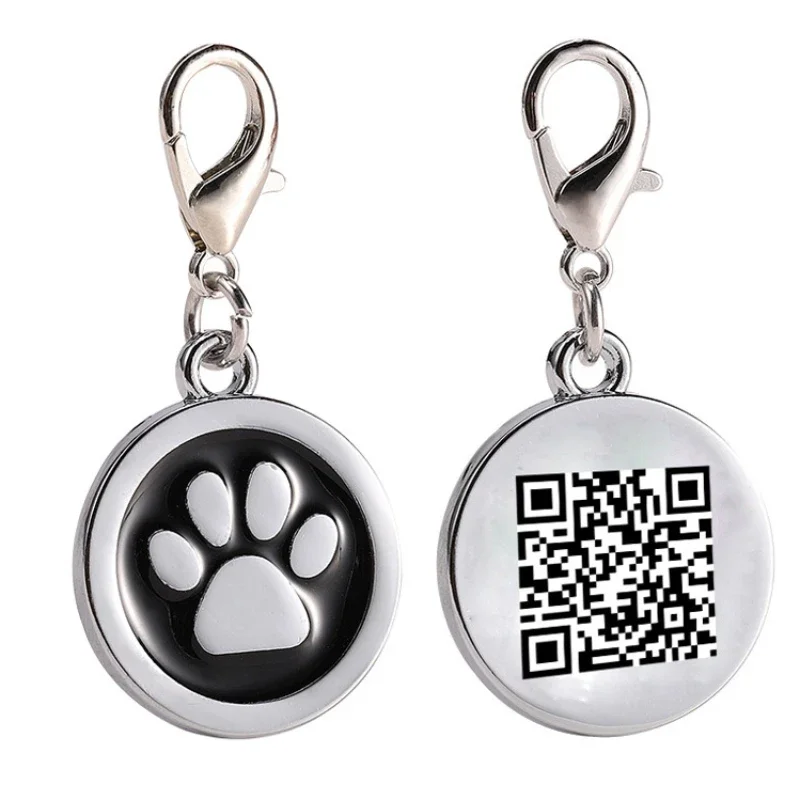 Multi Functional QR Code Metal Dog Tag Keychain Free Customization Exclusive Information Phone Address Anti Loss Durability image 5