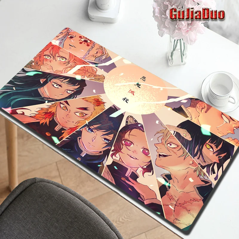 

Kimetsu No Yaiba Anime Mouse Pad Gamer Computer Non-slip Mange Table Desk Mat Gaming Hoom Accessories Comic Mousepad Pc Cushion