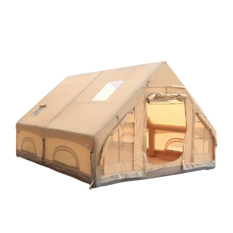 Tienda de campaña inflable para 4-8 personas con ventanas, tienda de campaña portátil resistente al agua, tiendas para las cuatro estaciones