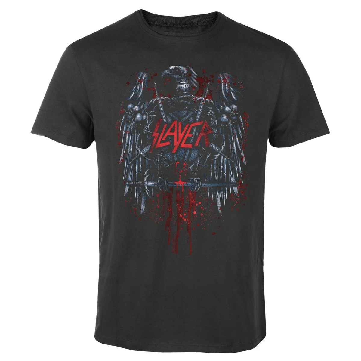 

SLAYER METAL EAGLE Peripheral Pattern Printing Summer Luxury Brand Cotton Men's and Women's T-shirts Short Sleeves