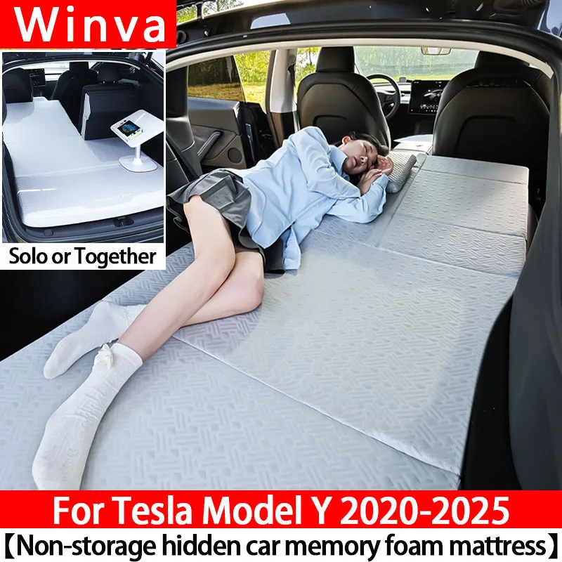 

Складной портативный походный матрас из пены с эффектом памяти для Tesla Model Y Juniper 2024, дорожный матрас для сна с сумкой для хранения, аксессуар