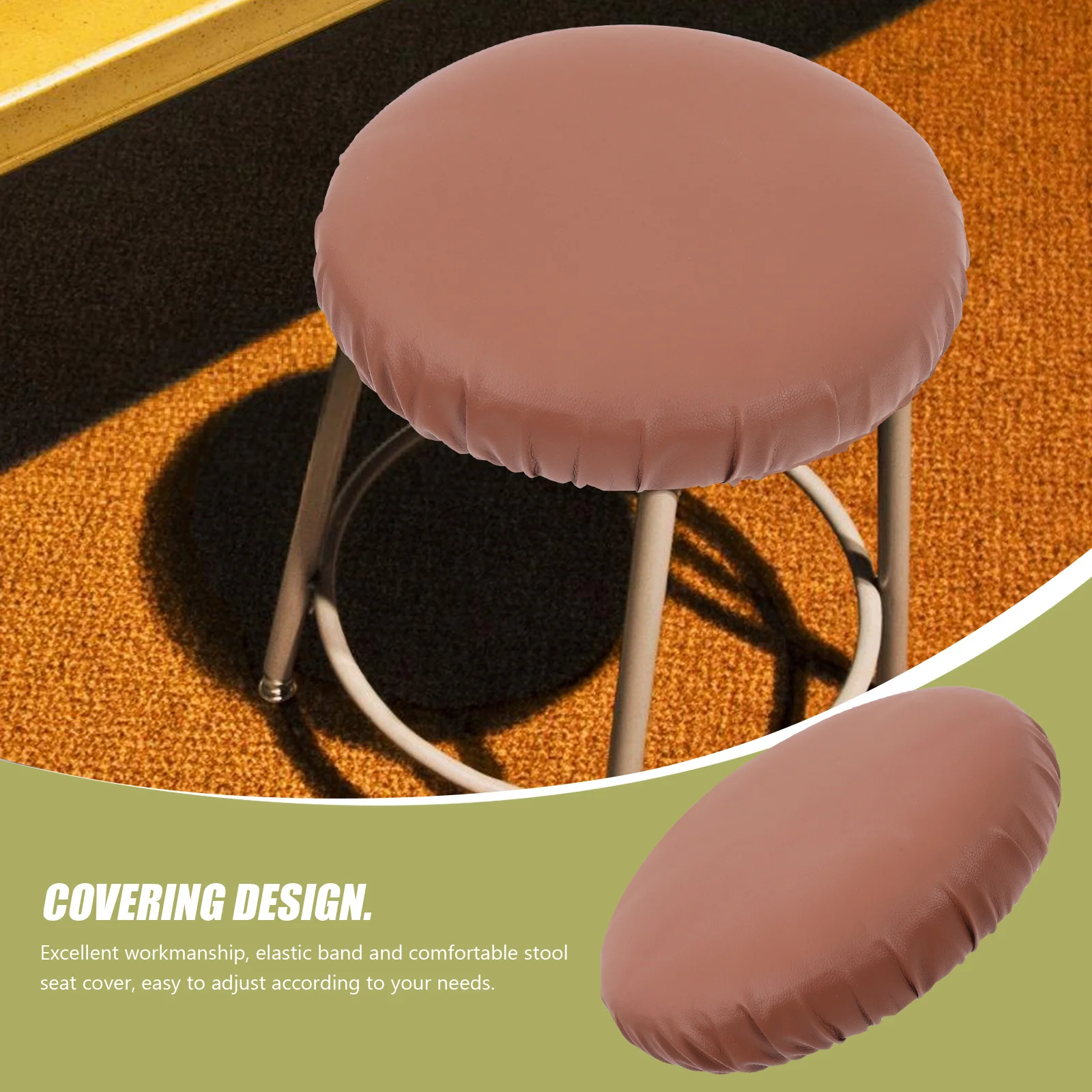 

Bar Stool Cover Round Seat Protector Slipcover Replacement For Dining Kitchen Restaurant Garden Furniture