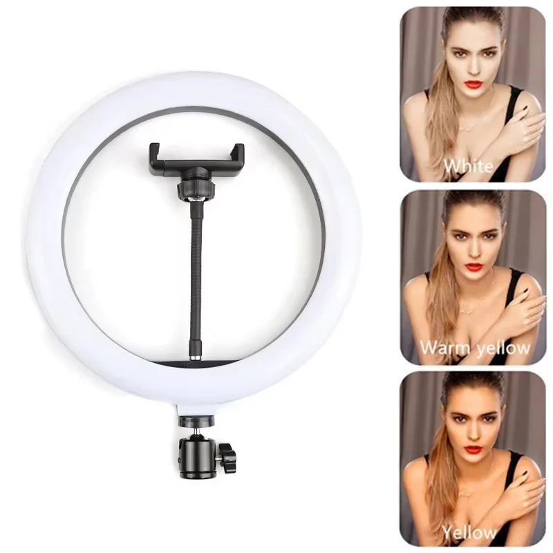 Anillo de Luz LED de 16/26/33cm con Control Remoto para Teléfono, Regulable, Kit de Iluminación para Fotografía, Video, Transmisión en Vivo, para Selfies y Videos