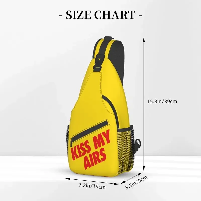 Kiss My Airs Sling Crossbody Backpack Men Custom Chest Shoulder Bag for Cycling Camping Daypack