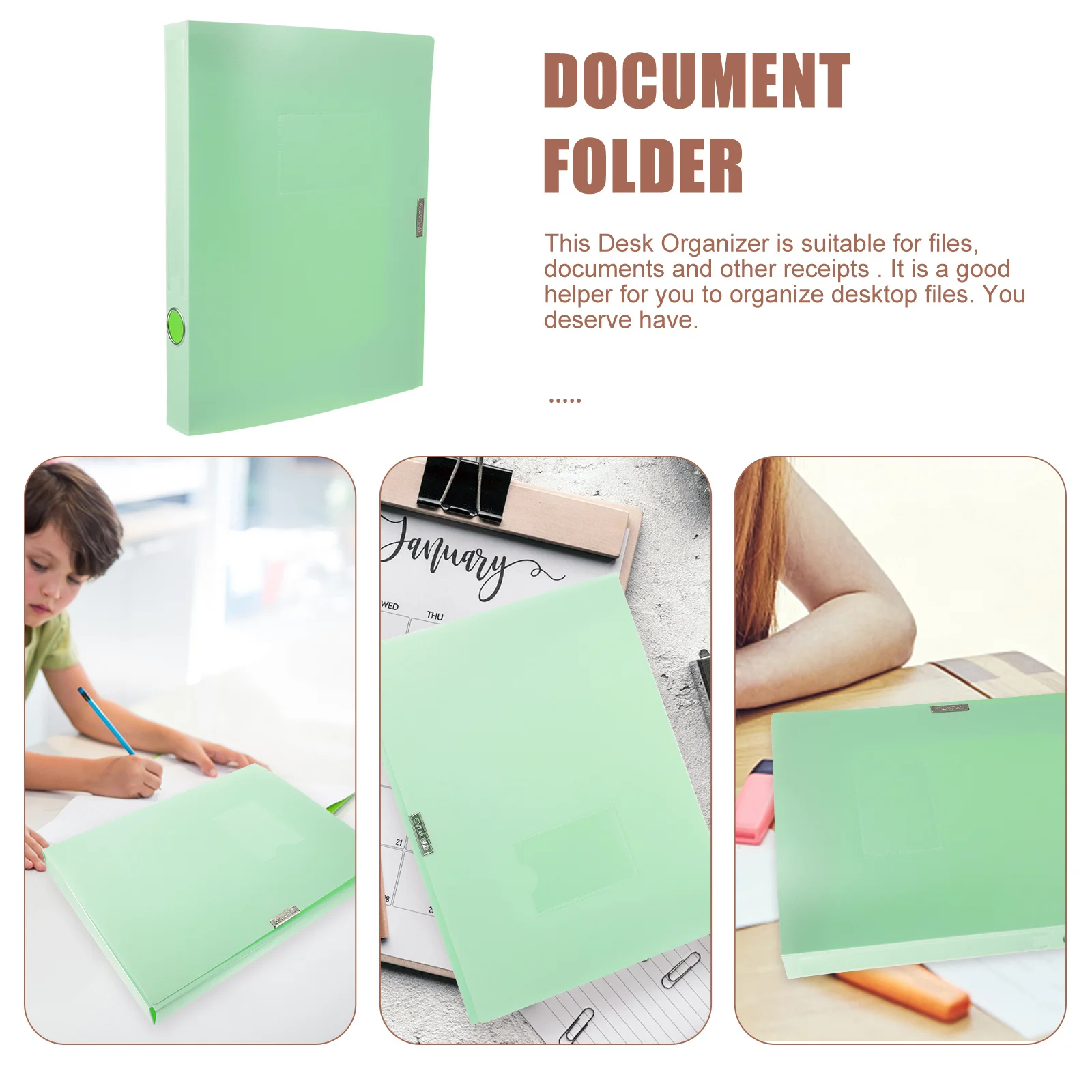 Scatola organizer per documenti per cartella portadocumenti da tavolo Materiale plastico PP Organizzatore compatto salvaspazio per studio domestico in ufficio