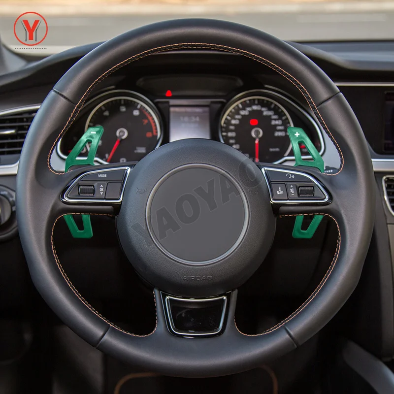 2024 New Fashion Car Steering Wheel Paddle Shift For 2012-2016 Audi A3 A4L B8 A5 A6 A8 R8 S5 Q7 TT  Sticker Accessories