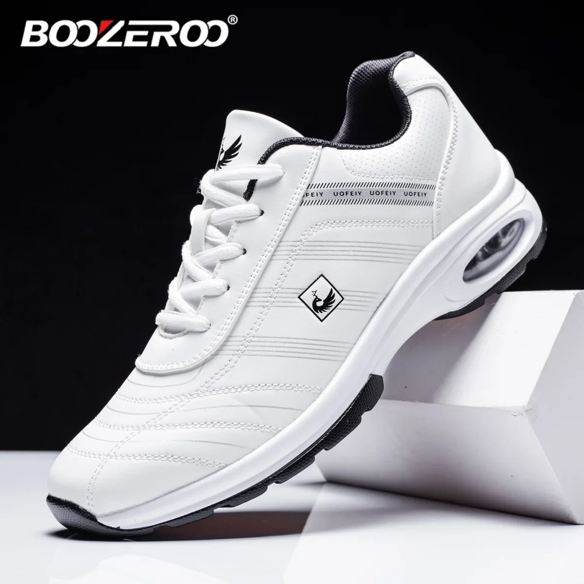 BOOZEROO New Travel Shoes for Men Fashionable Casual Flats Lightweight and Comfortable Sneakers