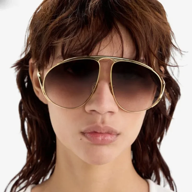 2025 New Sunglasses Aviation Women Sun Glasses Retro Female Pilot Driving Outdoor Ins Hot Eyewear Oculos De Sol UV400