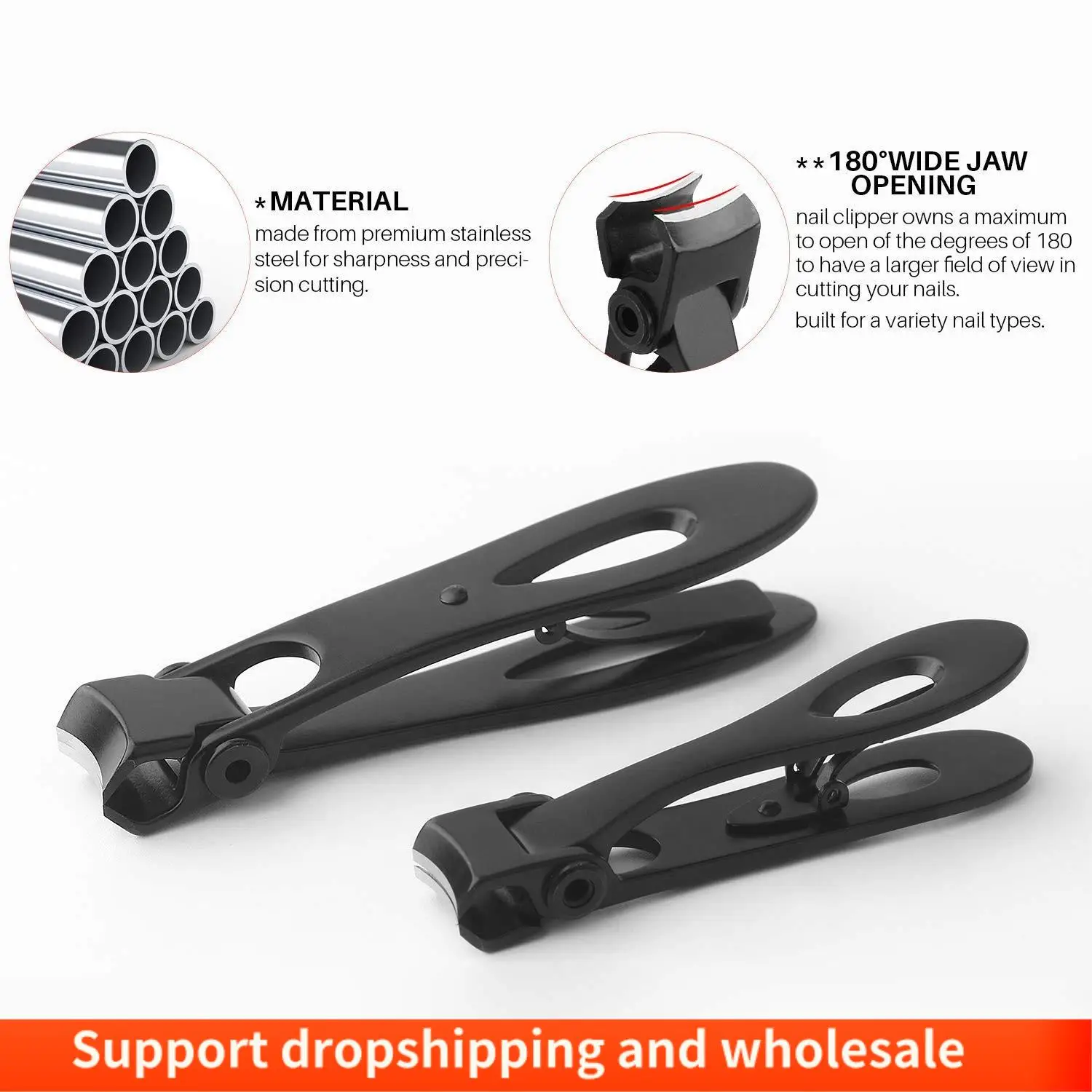 

AA86 4Pc Finger Nail And Toe Nail Clippers Set Wide Pliers Suitable For Thick Nails Large And Small Sharp Nail Clippers