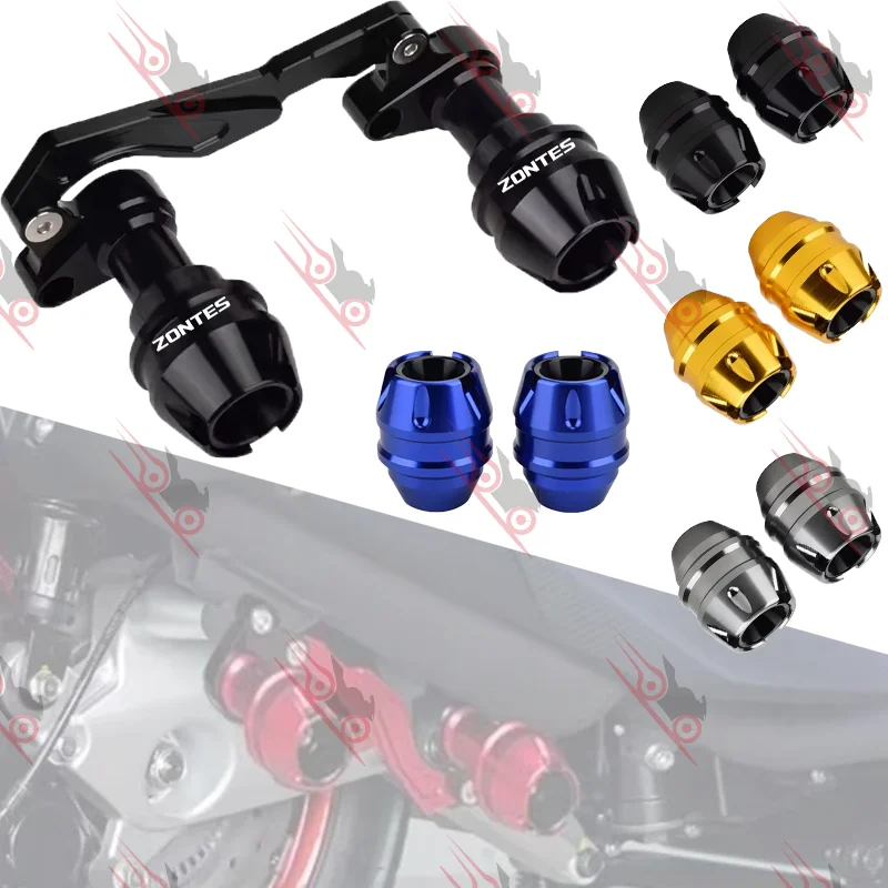 Motorradzubehör Vordergabel-Radsturzschutz Rahmen-Slider Anti-Crash-Protektor für ZONTES 368G 368 350 D/M/E/K/G/R/T/S