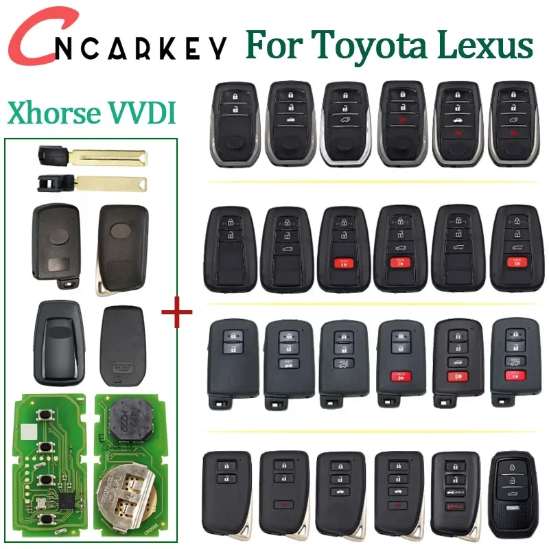 Xhorse VVDI XM38 Remote Smart Car Key Fob for Toyota Lexus XSTO01EN 8A 4D 4A Chip Generate By Plus Max VVDI2 MINI Key Tool