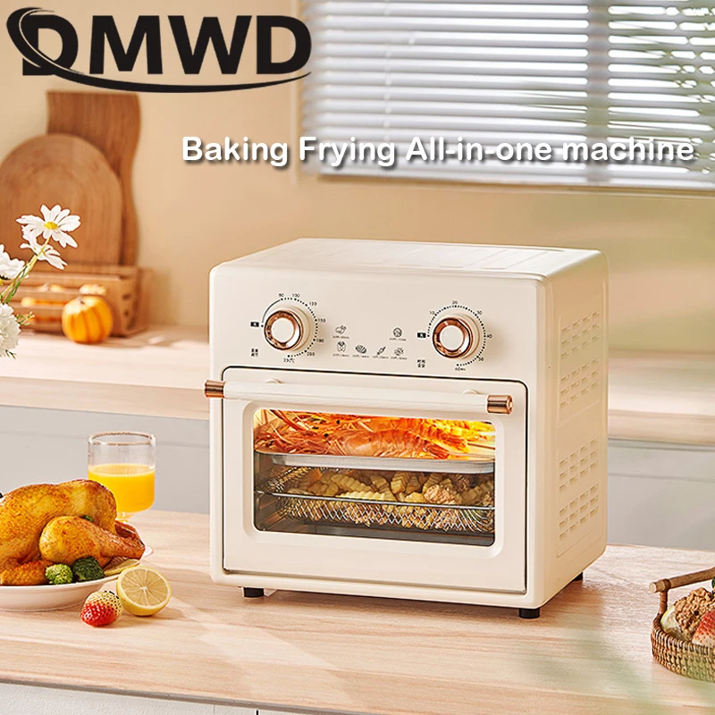 DMWD 1200W Electric Oven Integrated Steam Baking Frying 18L Bread Maker Cake Pizza Breakfast Baking Machine Timer Roaster Grill