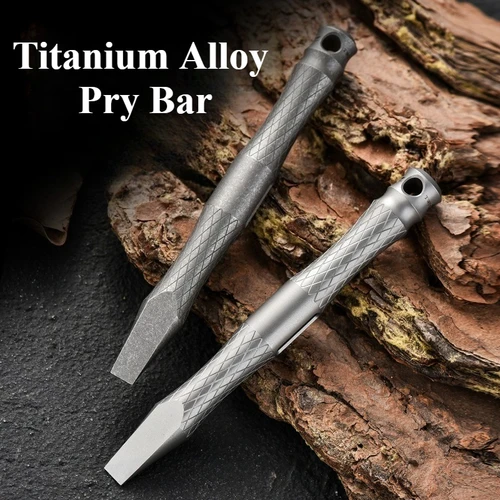 Barra de palanca de aleación de titanio EDC, herramienta multifuncional para exteriores, equipo de supervivencia, equipo de acampada y senderismo, regalos de alta calidad para hombres