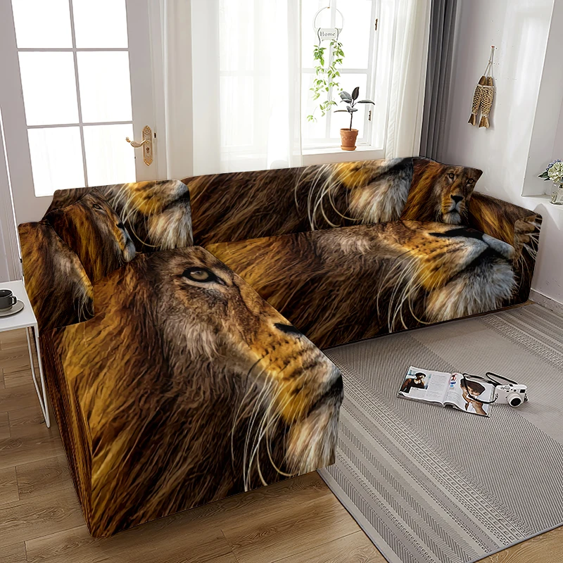 Ferocious Animal Sofa Cover Decoration Home Wolf Lion Tiger Pattern Big Sofas Home Cushion Cover Sofa Covers for Living Room