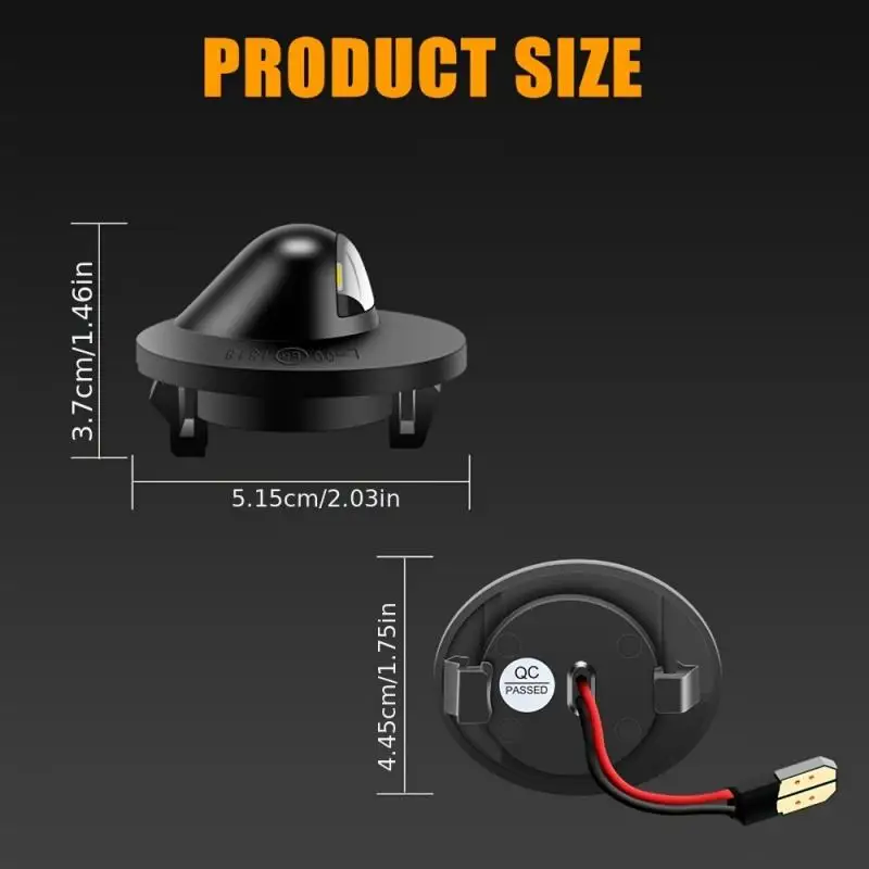 2 قطعة مصابيح لوحة ترخيص LED، مناسبة لسيارة Ford F150/F250/F350/F450/F550، Explorer، Super Mission Ranger، Bronco، إلخ