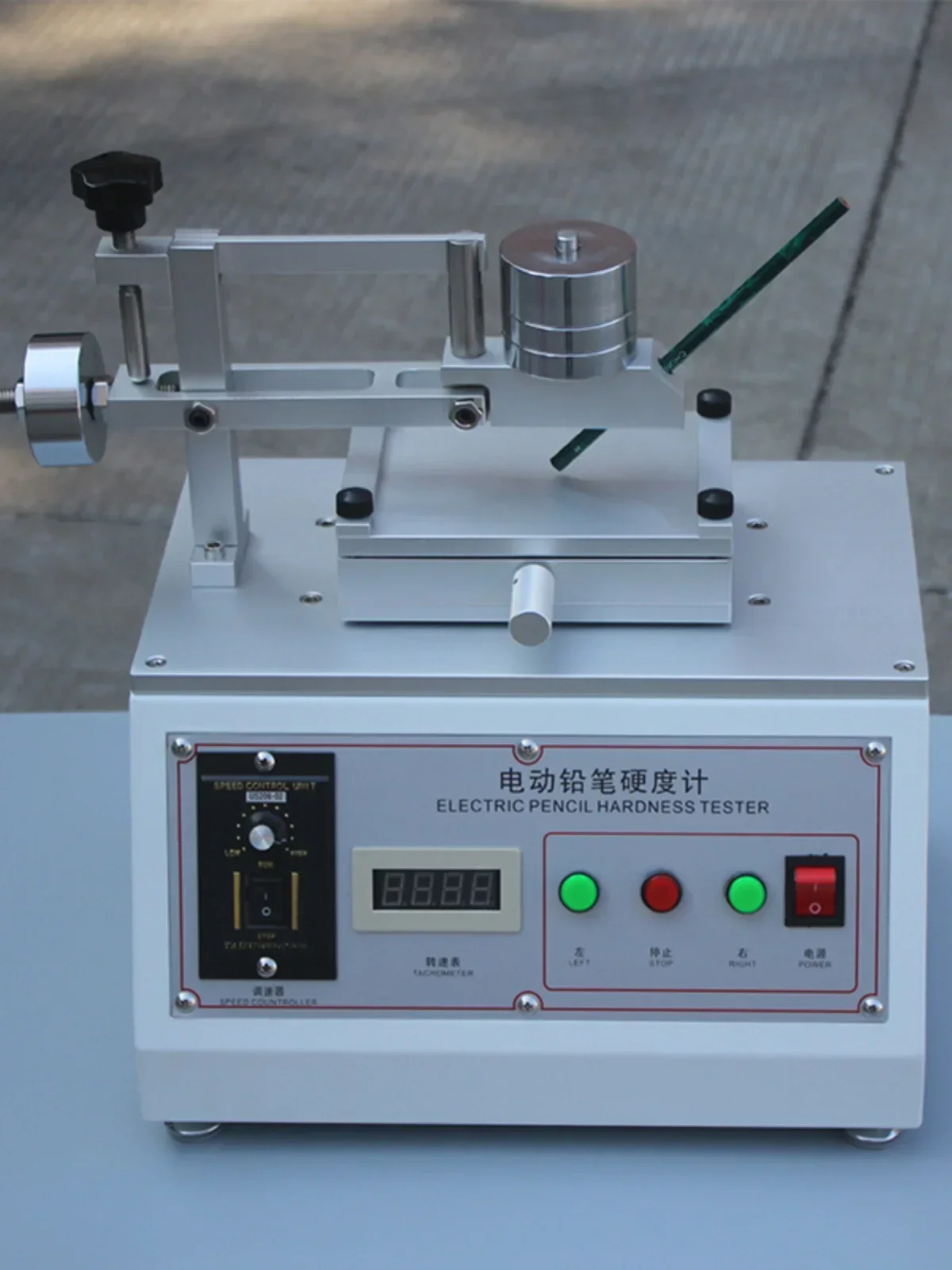 Electric pencil hardness tester, paint coated surface