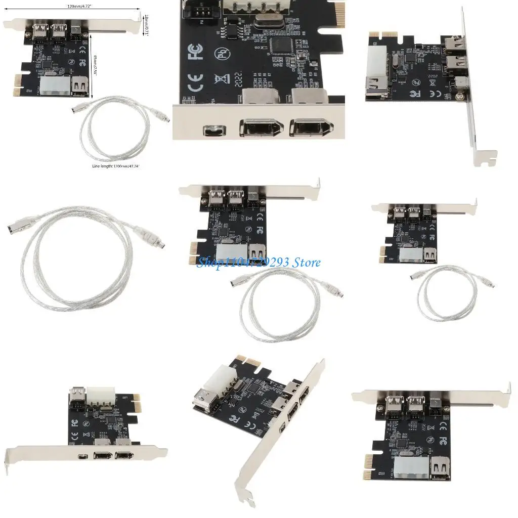 

Y2GD PCIE 3 PORTS 1394A Карта расширения FIRWIRE, PCI E (1x) для внешнего IEEE 1394