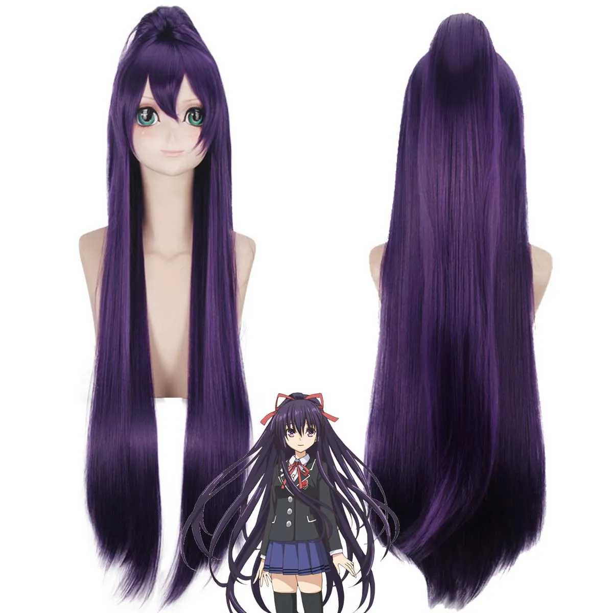 

Качественный парик для косплея Ятогами Тока из аниме Date a Live, фиолетовый, длинные волосы, 2026 год