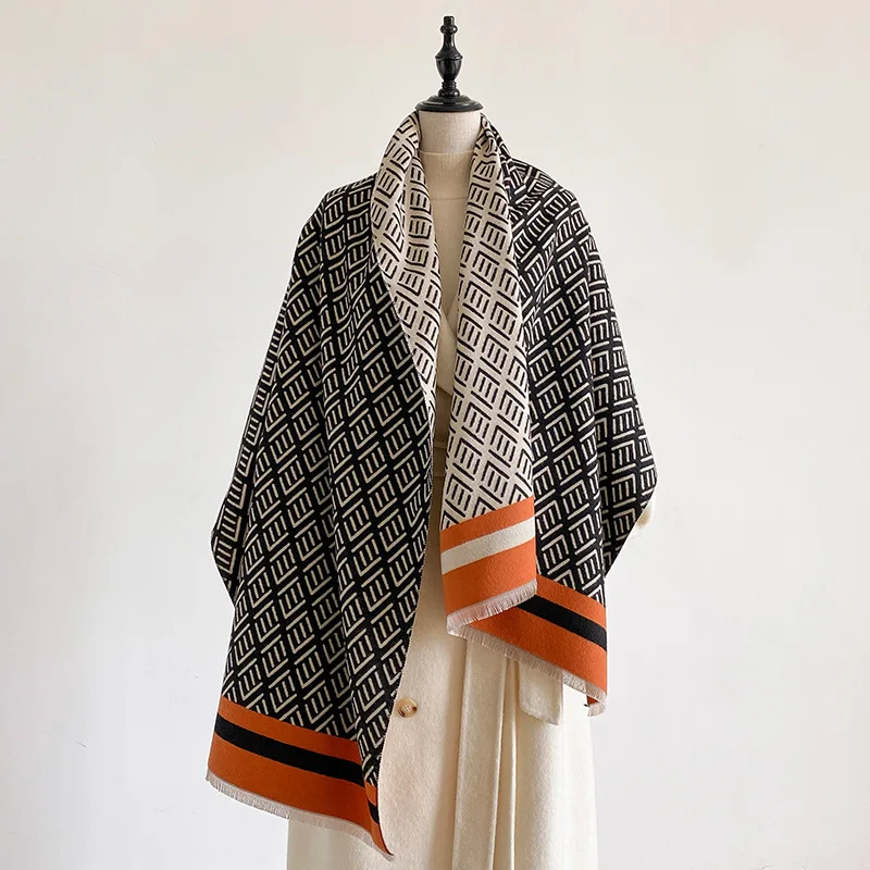 2026 Women Scarf Paisley Shawl Border Floral Pattern Double Sided Wrap Winter Fall Cape Throw Blanket Scarves New