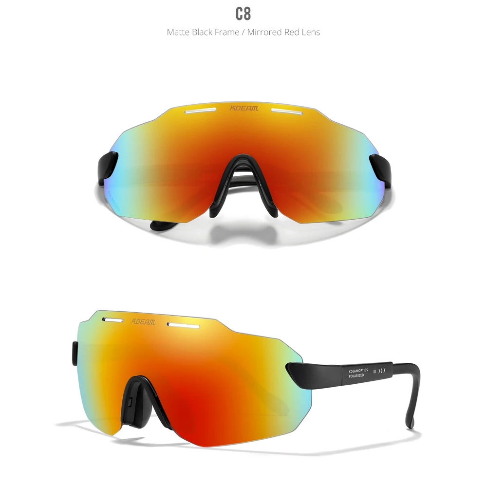 KDEAM Hohe-Ende Radfahren Gläser Ultra Licht TR90 Material Photochrome/Polarisierte Sonnenbrille Männer Einstellbare Tempel Länge – Detail 29