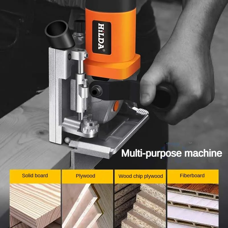 Wielofunkcyjna frezarka do drewna MIK-ZK5-100 - narzędzie do wpuszczania, obróbki paneli i łączenia drewna.