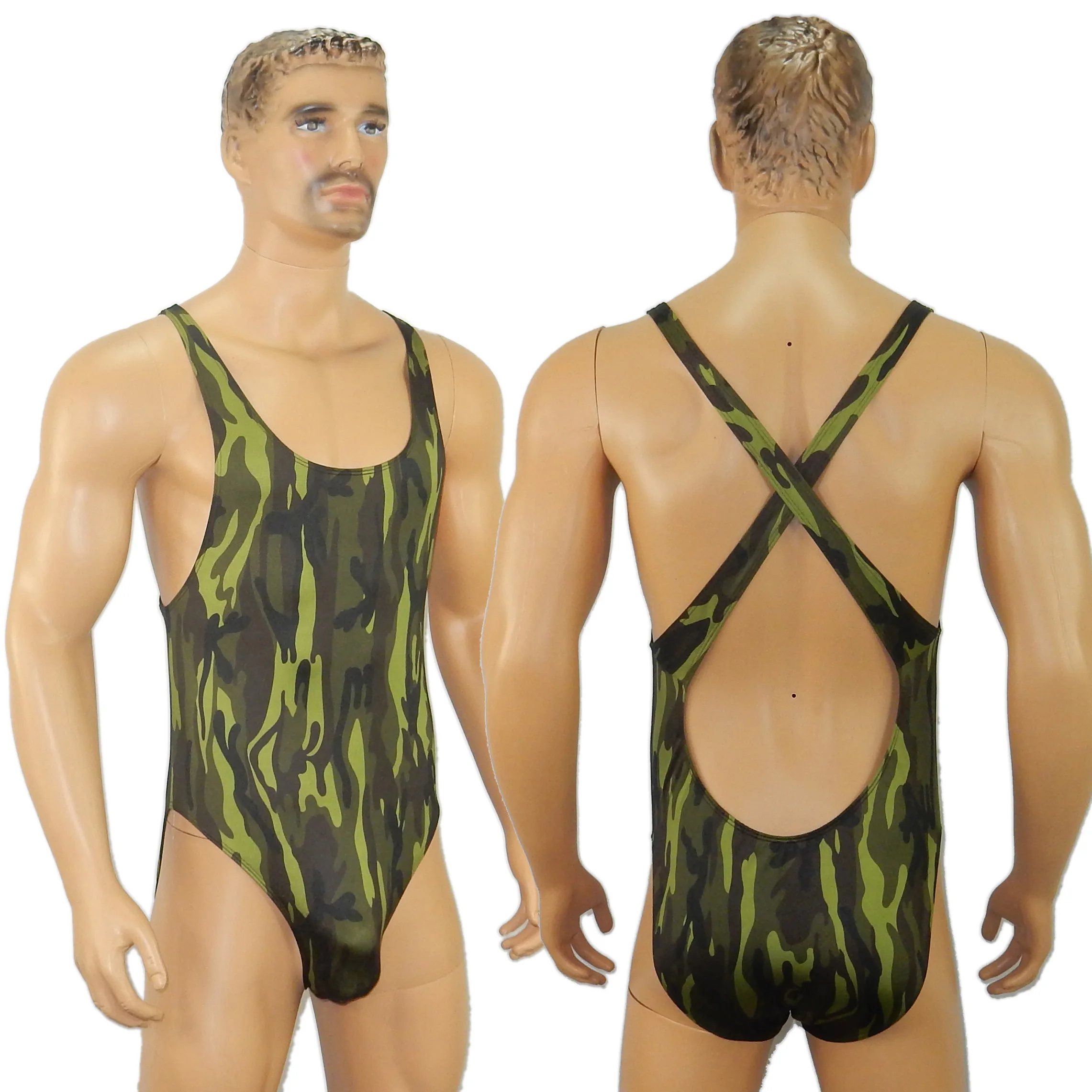 

Mens G7294 X Crossing Full back bodysuit Bikini Leotard Prints Custom Made Available
