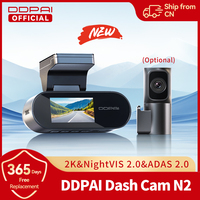 New DDPAI 2K Dash Cam N2 ADAS Car Dvr Recorder Support 24H Parking Monitor Mode Night Vision WIFI APP Dashcam