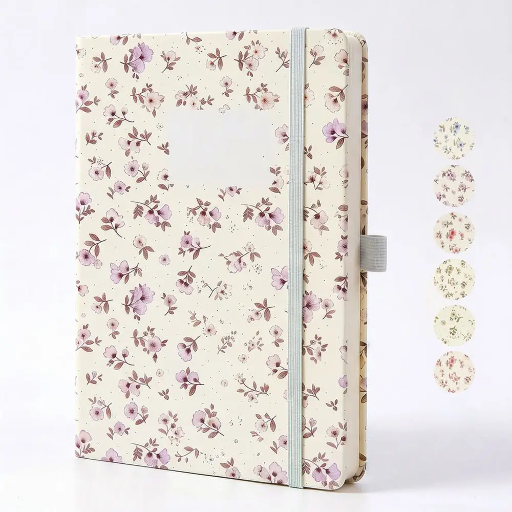 Fresh Style A5 Notebook Daisy Flower Journal Diary For School Stationery Office Supplies Portable Elastic Closure Book