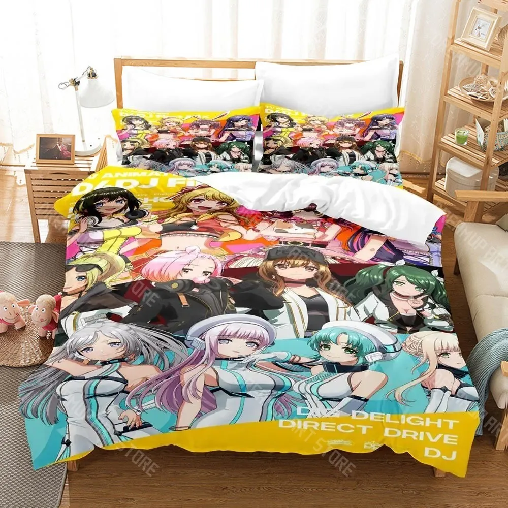 3D Printed D4DJ All Mix Anime Bedding Set for Boys Girls Duvet Cover And Pillowcase Twin Queen King Full Single Double Sizes