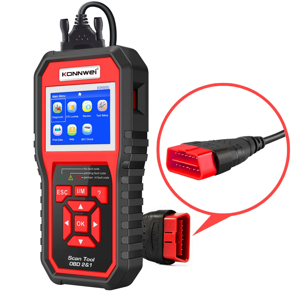 OBD2 Scanner Cable for KONNWEI KW850 KW808 KW870 KW860 KW880 Car Diagnostic Tool Fault Code Reader Extension Connector Wire