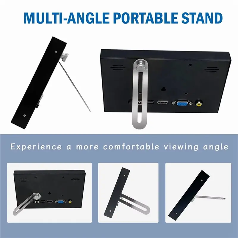 3 Set 7 Inch Portable Display IPS 1024X600 LCD HDMI-Compatible VGA AV Input DC Type C Power In