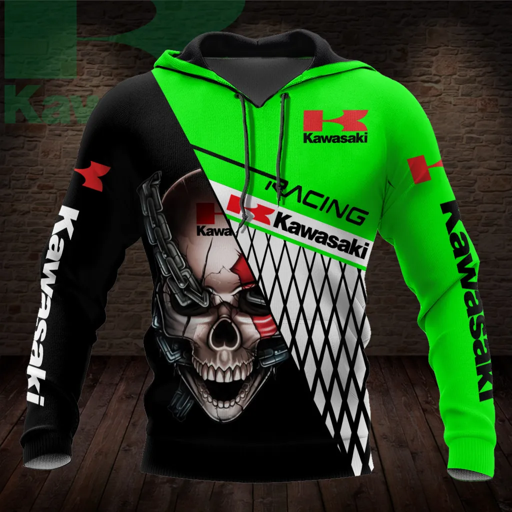 Kawasaki Racing Suit Sweatshirt Unisex Mens Clothing Extreme Sports Oversized Hoodie Street High-quality Motorcycle Uniform New