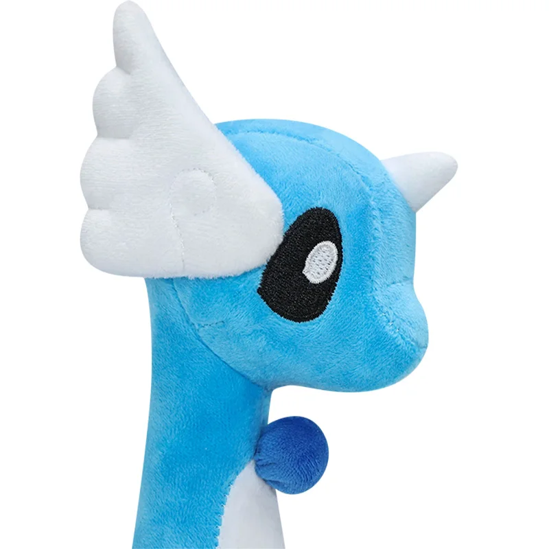 Anime Dragonair Plush Toys with Bendable Cute Shiny Dragonair Soft Stuffed Animal Peluche Dolls Cartoon Gift for Fans