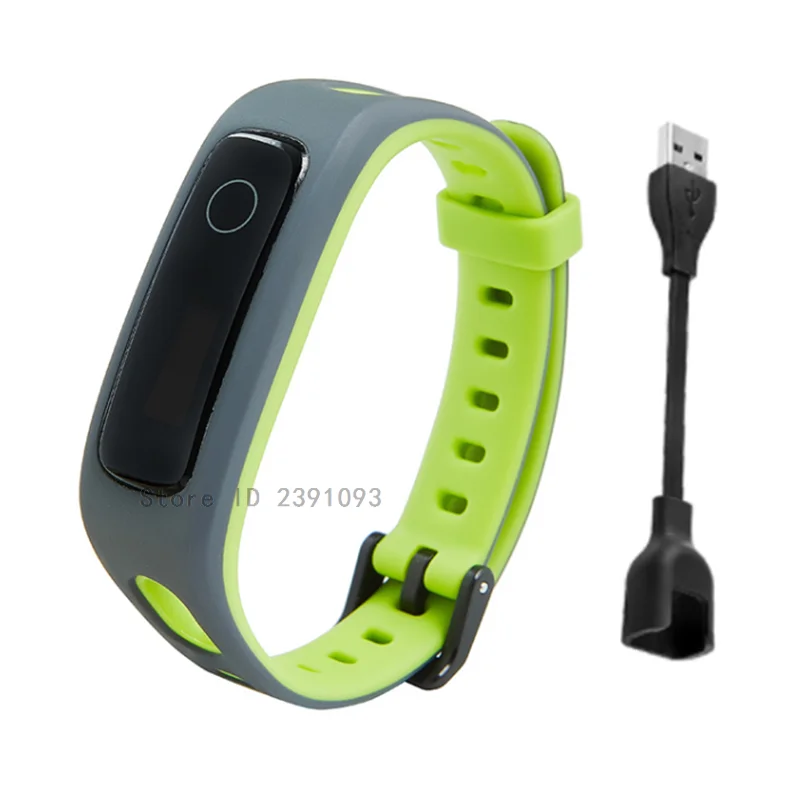 FIFATA-Correa de silicona suave para reloj deportivo, base de carga rápida USB, 2 en 1, para Huawei Band 4e/3e/Honor Band 4 Runing