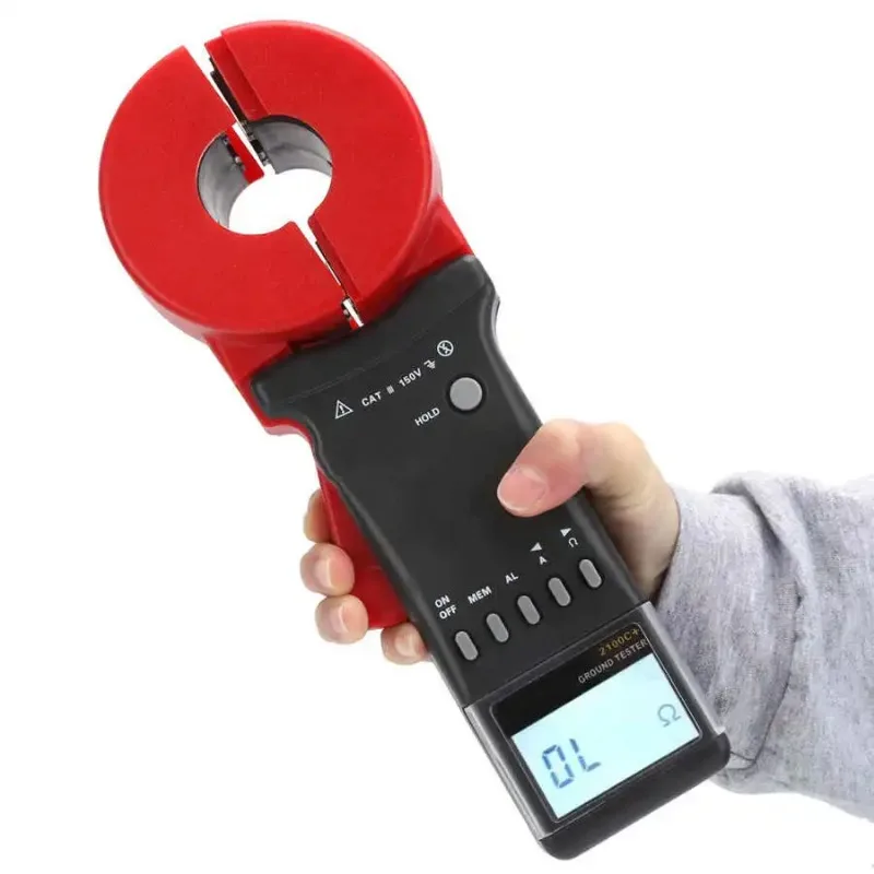 ETCR2100A+ ETCR2100C+ Digital Display Clamp Ground Earth Resistance Tester 1-200Ω Loop Resistance Measure Device Plus JA55