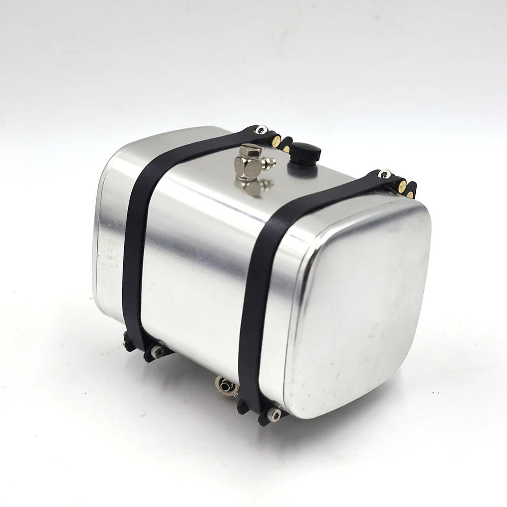 Serbatoio dell'olio idraulico multi-spec in metallo con tubo dell'olio per 1/14 Tamiya RC Truck Scania 770S Actros 3363 Volvo FH16 750 MAN Car Part