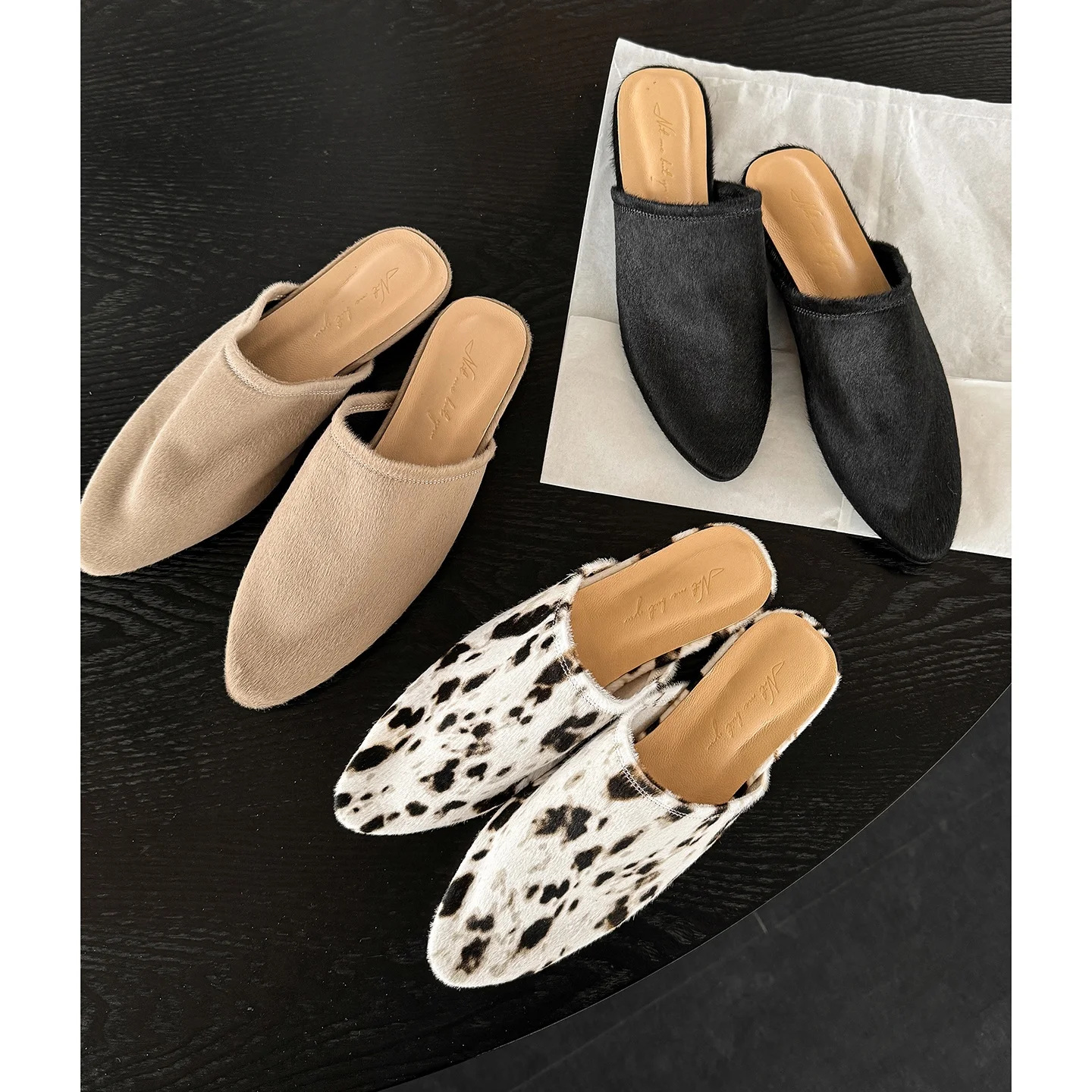 

Horsehair New Fashion Slippers Summer Women Sandals Shoes Sexy Flats Slingback Party Pumps Shoes Office Size34-40