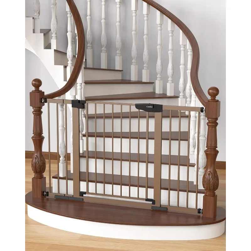 

29.7"-51.5" Baby Gate Extra Wide, Safety Dog Gate for Stairs, Easy Walk Thru Auto Close Pet Gates for The House, Doorways