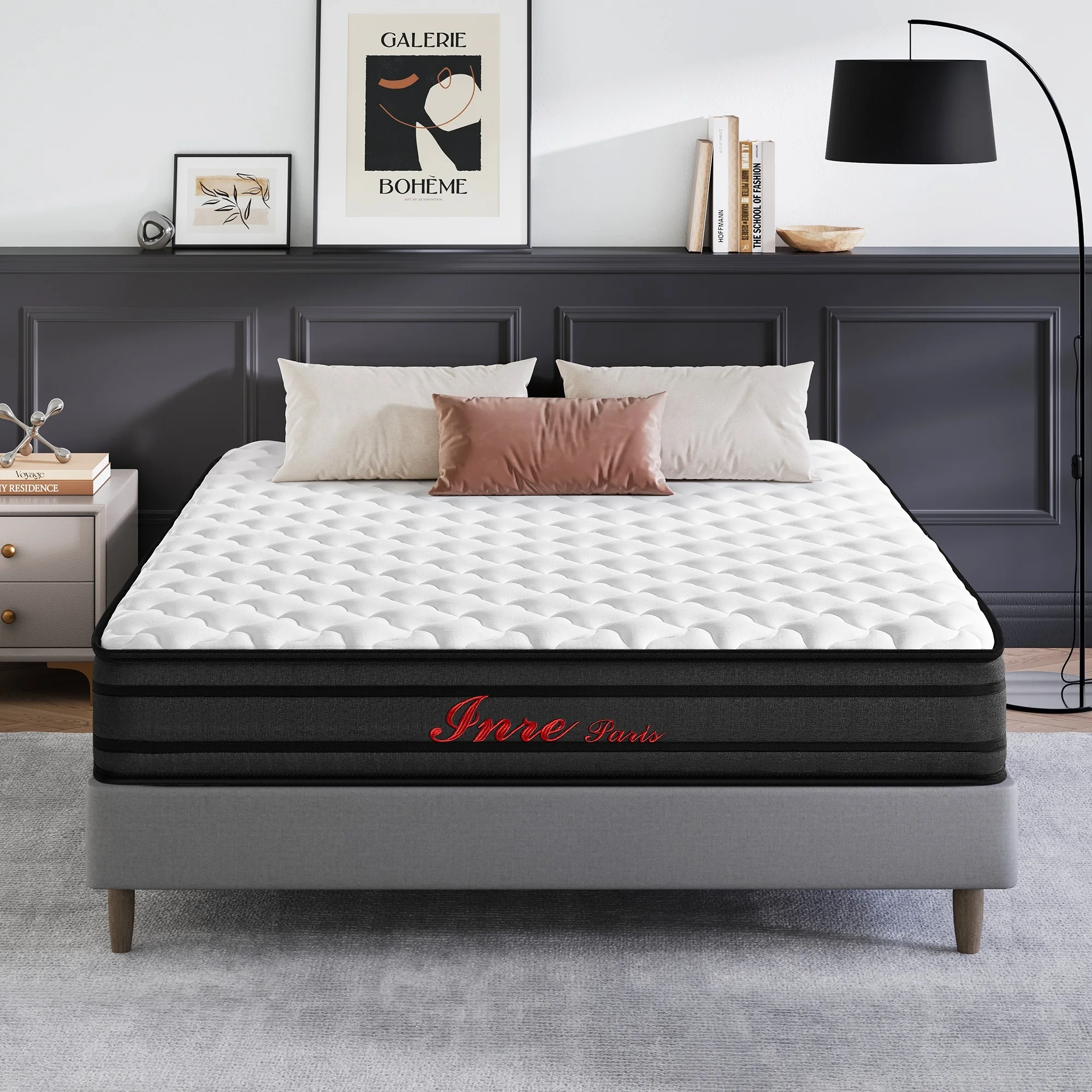 Matelas 25 cm Ultra Épais Réversible – INRE – Soutien Ergonomique, Confort Optimal, Hypoallergénique – 140x190 / 140x200 / 160x200 / 180x200 cm