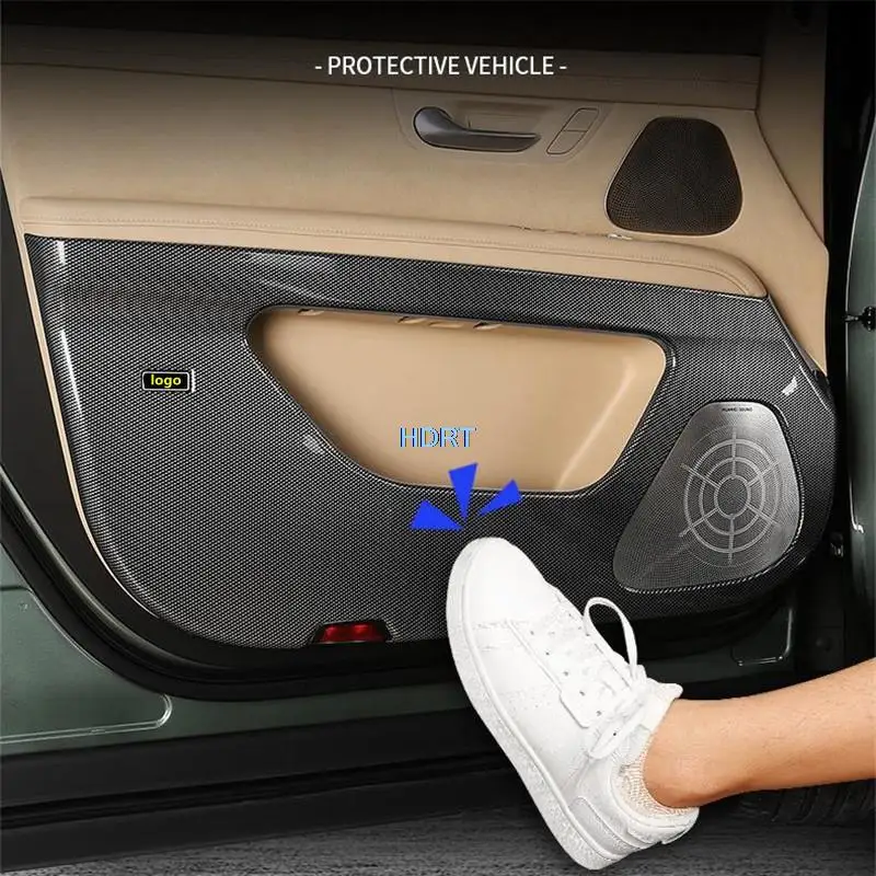 Car Styling Door Anti Pad Sticker Gate Kick Plate Guard Cover Frame Protector Decoration Accessories For Huawei Aito M7 2022 +