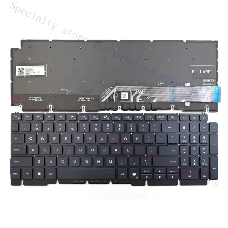 New For Dell Alienware 16 Aurora AC16250 16X Aurora AC16251 Gaming Laptop Keyboard US RGB Backlit