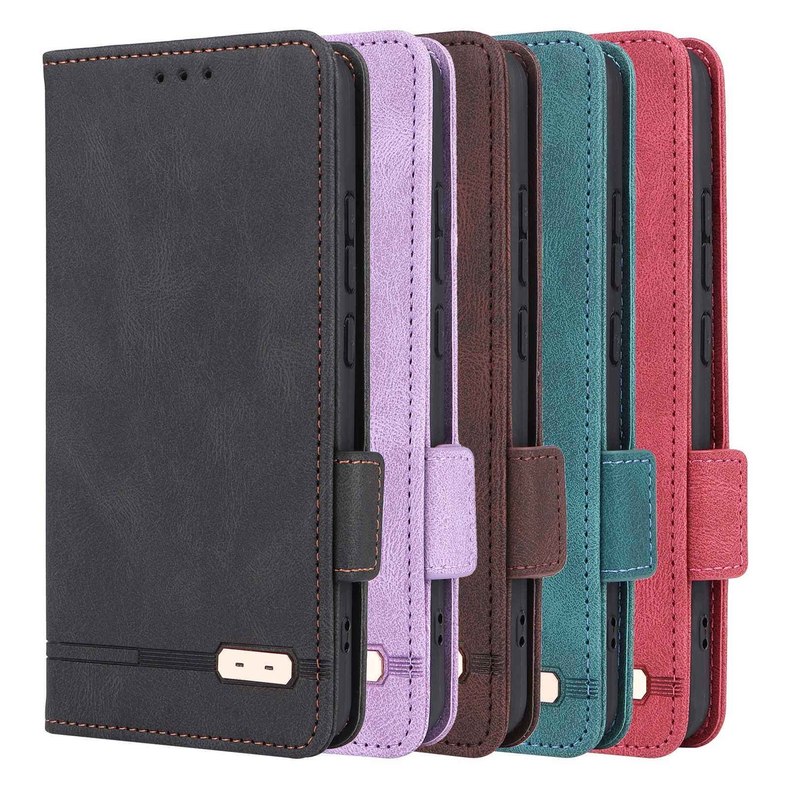 For OPPO A78 4G CPH2565 6.43inch Luxury Skin Texture Leather Flip Case Wallet Book Full Cover For OPPO A78 4G A 78 Phone Bags