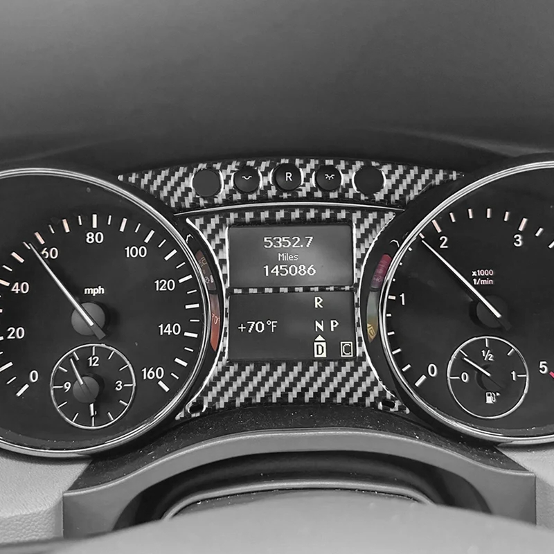 Super Sale Carbon Fiber Center Console Speedometer Panel Cover Trim for Mercedes Benz R-Class R350 2009-2012 Accessories