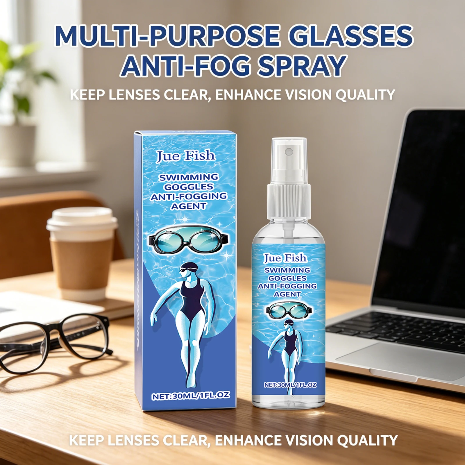 Professional Anti-Fog Spray for Goggles & Glasses Swimming & Diving Multi-Scene Prevent Fogging Clean Lens Restore Clear Vision image 2