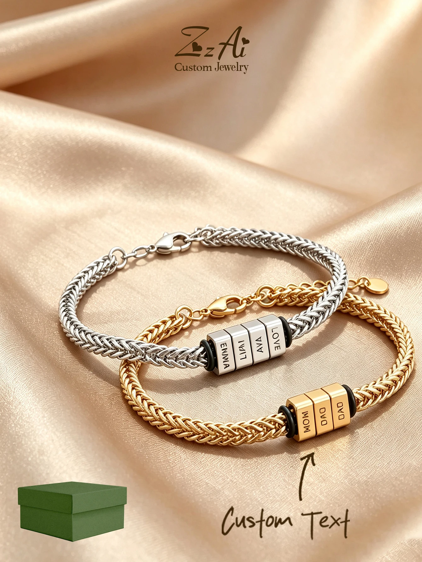 Dainty 18K Gold Plated Custom Name Bangle Bracelet Custom Name Bracelet Personalized Stainless Steel Jewelry Gift For Women
