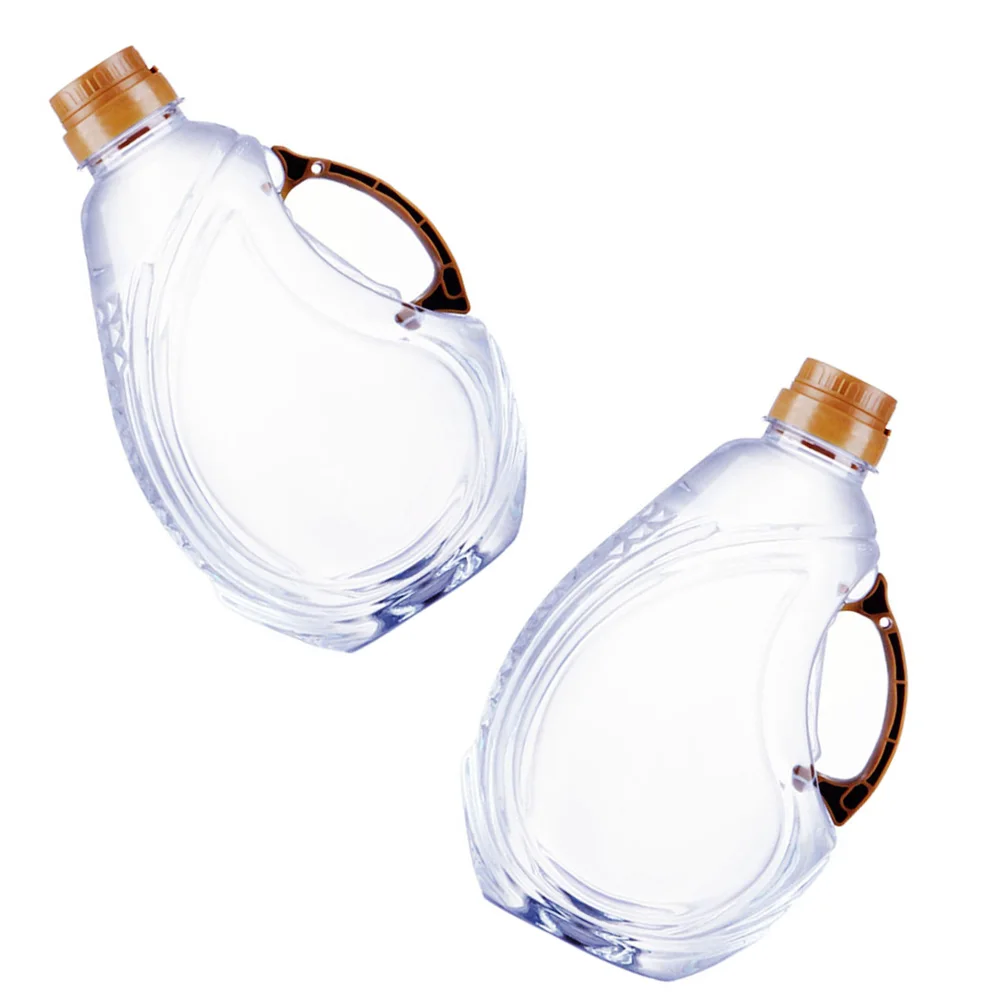 

2 pcs Oil Edible PET Transparent Bottle Oil Storage Pot for Cooking Storage Pot Vinegar Container Kitchen Tools