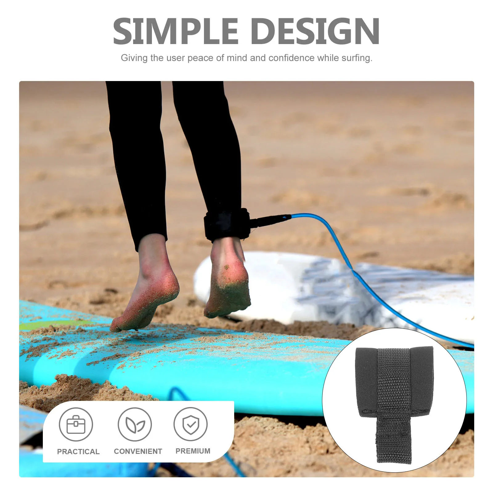

Waist Belt Safety Strap Buckle Board Leash Connection Surfing Equipment Neoprene Paddle Leashes for Surfboards